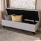 Baxton Studio Brette Beige Upholstered Brown Wood Storage Bench Ottoman 155-9106 - alternate 6